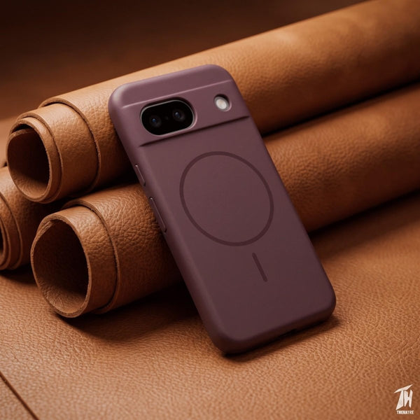 CAVEN Camera Dark Brown Silicone case for Google Pixel 8a - The Hatke