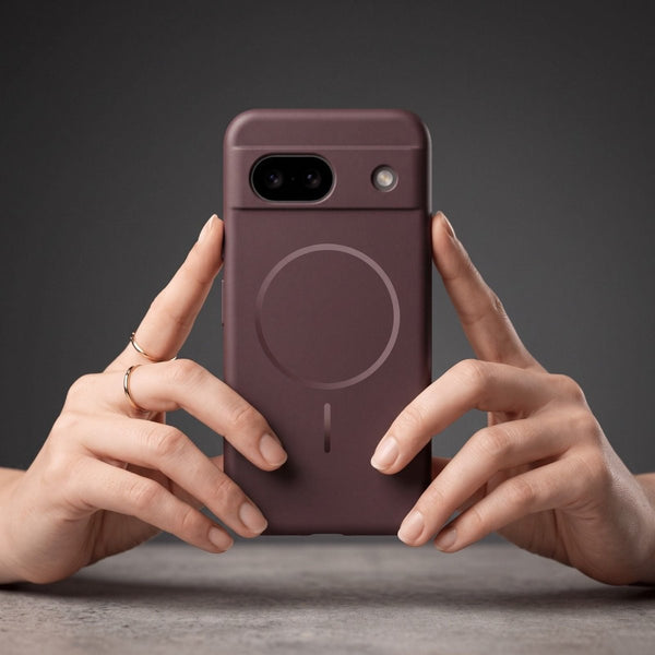 CAVEN Camera Dark Brown Silicone case for Google Pixel 8a - The Hatke