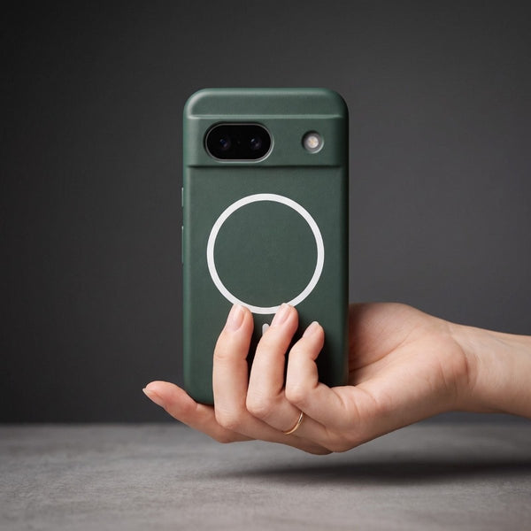 CAVEN Camera Dark Green Silicone case for Google Pixel 8a - The Hatke
