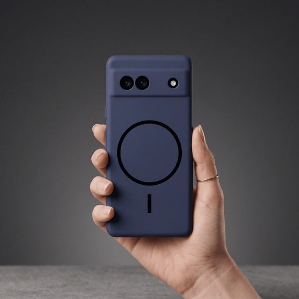 CAVEN Dark Blue Camera Silicone case for Google Pixel 6a - The Hatke