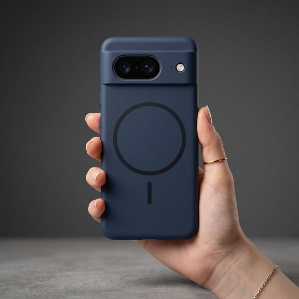 CAVEN Dark Blue Silicone case for Google Pixel 8 - The Hatke