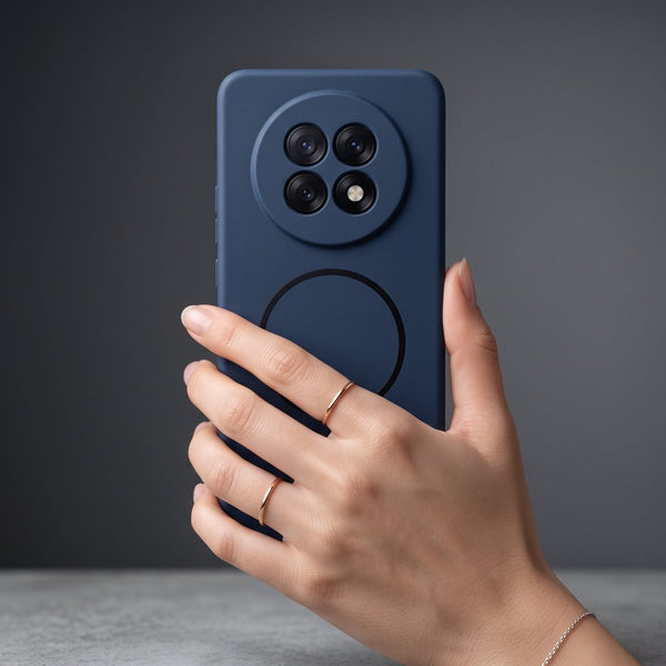 CAVEN Dark Blue Silicone case for Oppo F31 Pro Plus - The Hatke