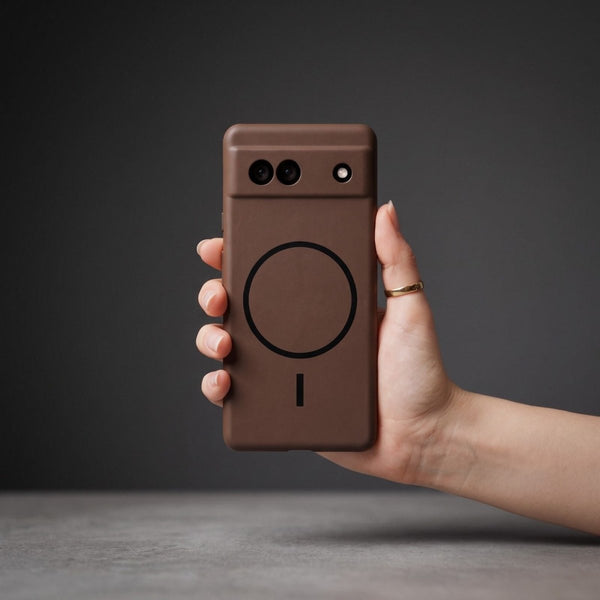 CAVEN Dark Brown Camera Silicone case for Google Pixel 6a - The Hatke