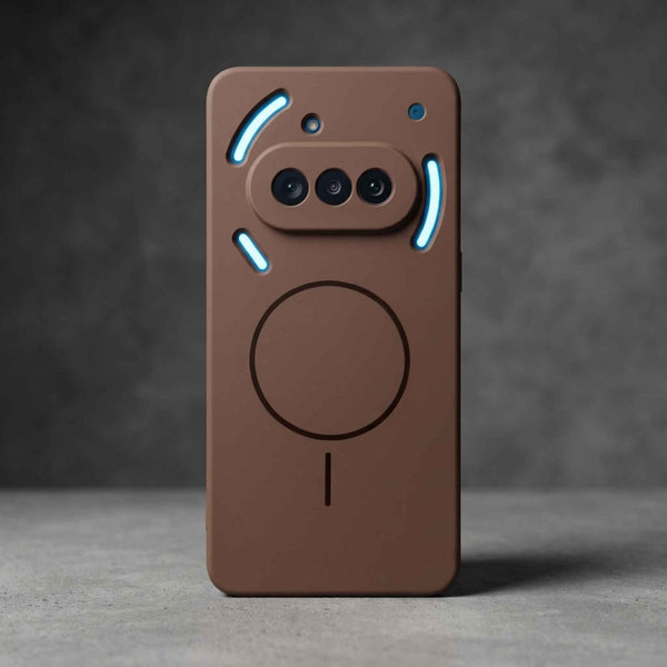 CAVEN Dark Brown Silicone case for Nothing Phone 3a - The Hatke