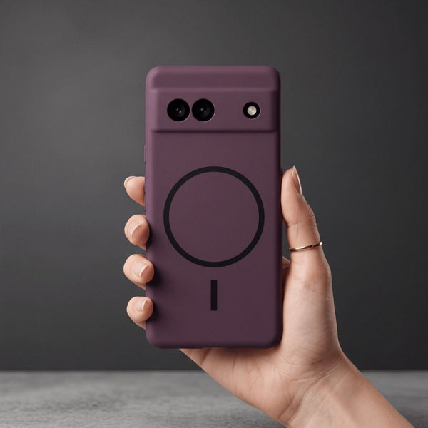 CAVEN Dark Pink Camera Silicone case for Google Pixel 6a - The Hatke