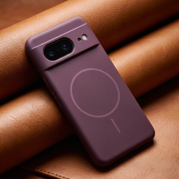 CAVEN Dark Pink Silicone case for Google Pixel 8 - The Hatke