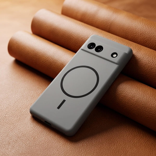 CAVEN Grey Camera Silicone case for Google Pixel 6a - The Hatke