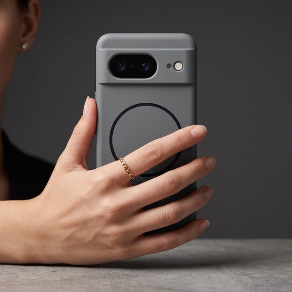 CAVEN Grey Silicone case for Google Pixel 8 - The Hatke