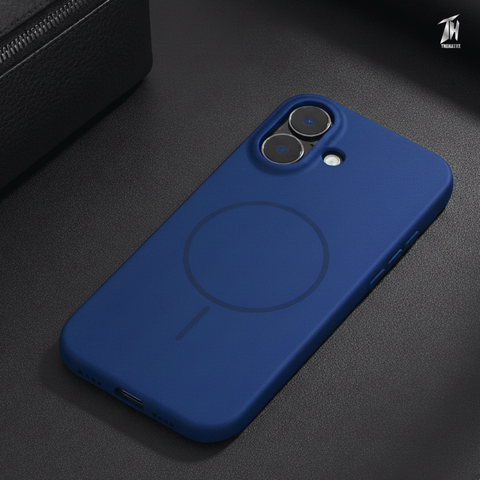 CAVEN Dark Blue Silicone case for Apple iphone 17