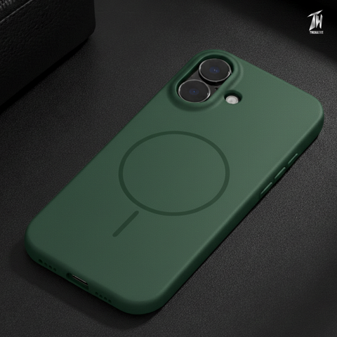 CAVEN Dark Green Silicone case for Apple iphone 17