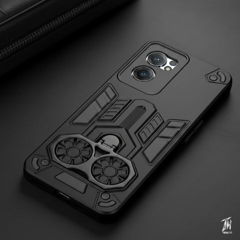 Black Cycle Armor Silicone Case for Oneplus Nord Ce 2