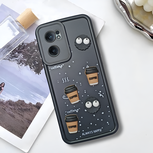 Black COFFEE (ALWAYS HAPPY) Silicone case for Oneplus NORD CE 2