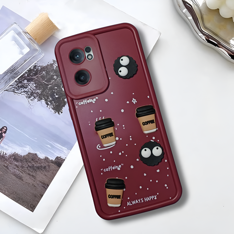 Mehroon COFFEE (ALWAYS HAPPY) Silicone case for Oneplus NORD CE 2