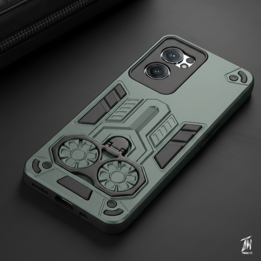 Green Cycle Armor Silicone Case for Oneplus Nord Ce 2