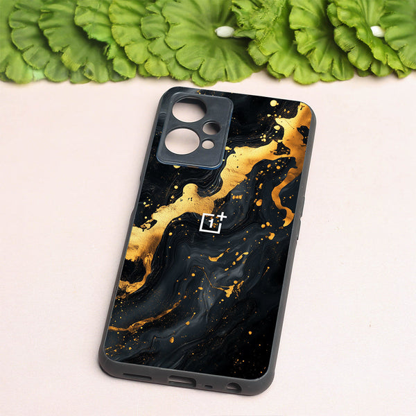 Black Gold Blaze metal back case for OnePlus Nord CE 2 Lite