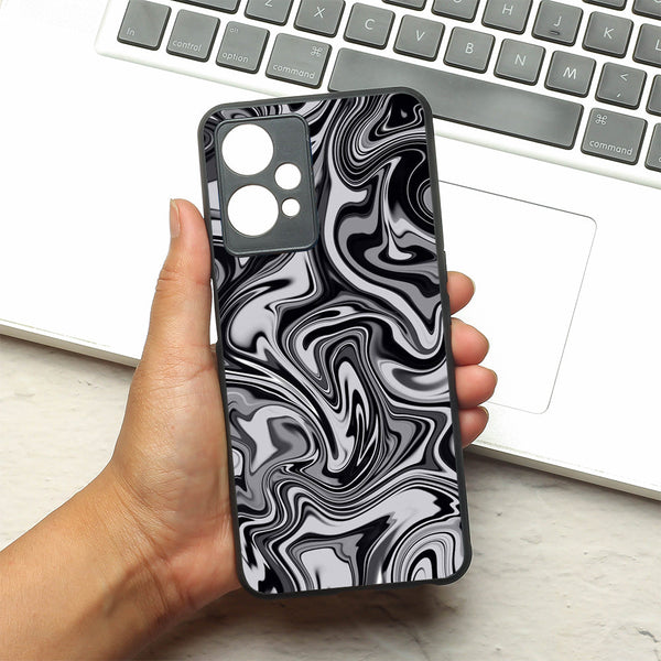 Blackout Marble metal back case for OnePlus Nord CE 2 Lite