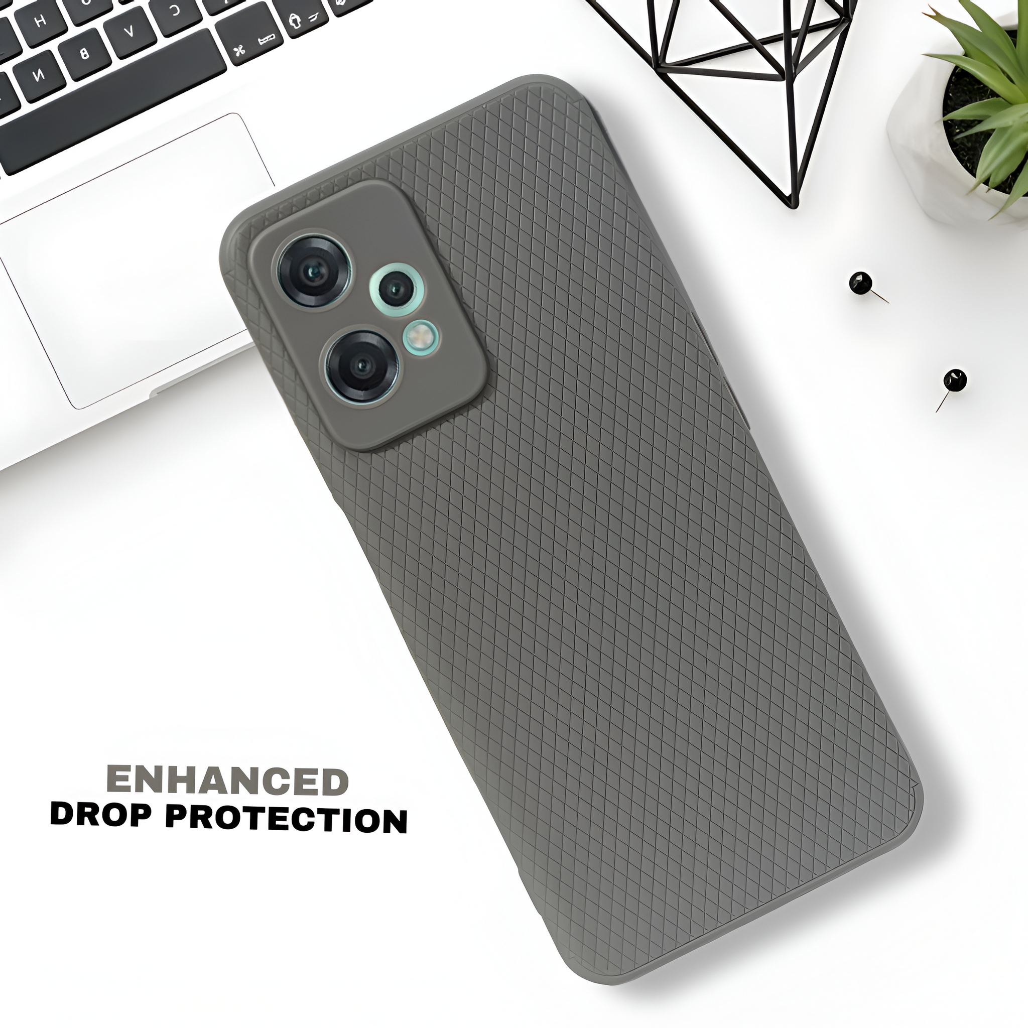 Grey Wave Line Silicone Case for Oneplus Nord Ce 2 Lite