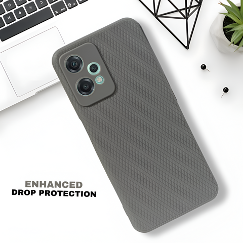 Grey Wave Line Silicone Case for Oneplus Nord Ce 2 Lite