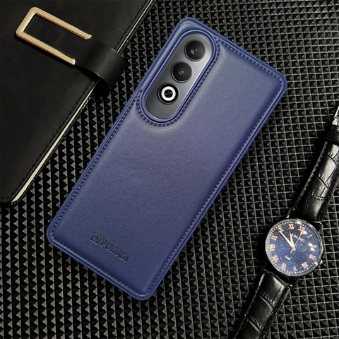 Prime Leather Dark Blue Leather Case for Oneplus Nord Ce 4