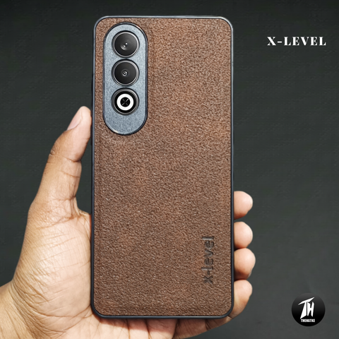 X-LEVEL Dark Brown Leather Case for Oneplus Nord CE 4