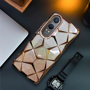 Dazzle Golden Silicone case for Oneplus Nord Ce 4 Lite