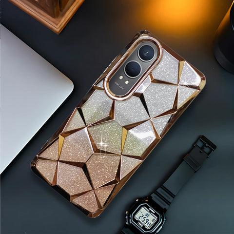 Dazzle Golden Silicone case for Oneplus Nord Ce 4 Lite