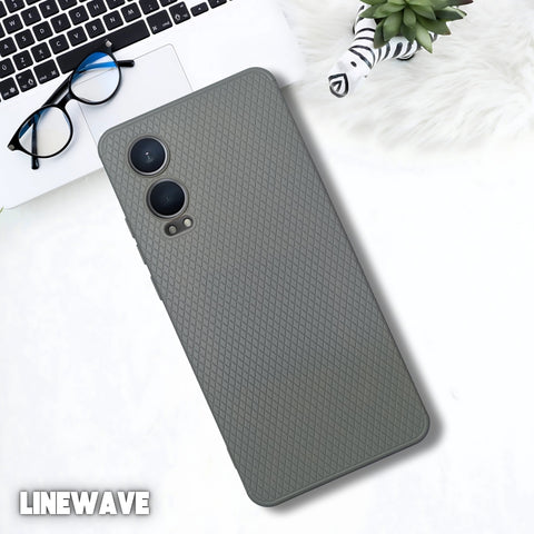 Grey Line Wave Silicone Case for Oneplus Nord Ce 4 Lite
