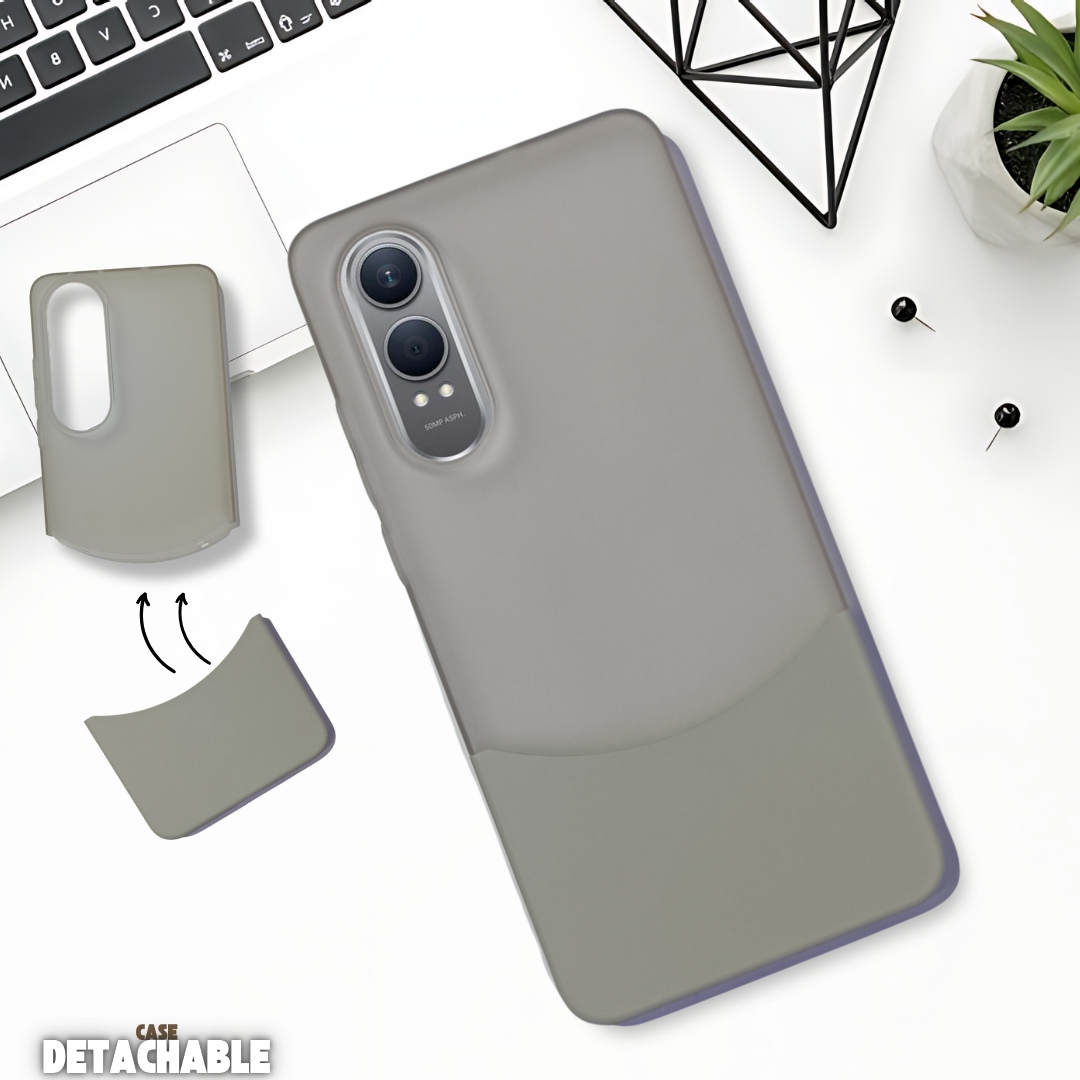 Grey Detach Matte Case For Oneplus Nord Ce 4 Lite