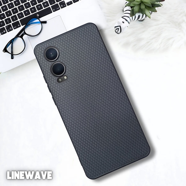 Black Line Wave Silicone Case for Oneplus Nord Ce 4 Lite