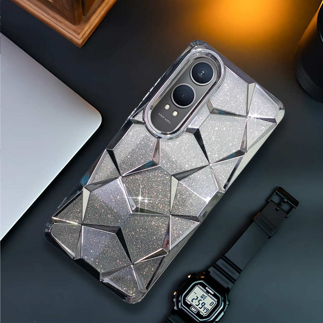 Dazzle Silver Silicone case for Oneplus Nord Ce 4 Lite