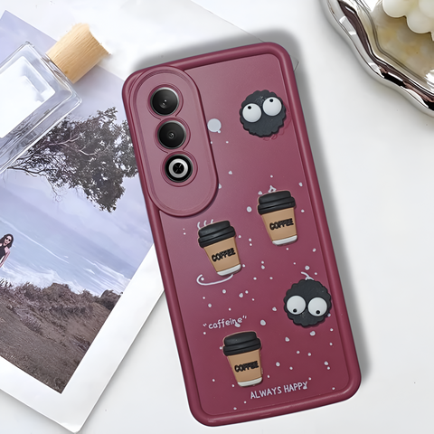 Mehroon COFFEE (ALWAYS HAPPY) Silicone case for Oneplus Nord Ce 4
