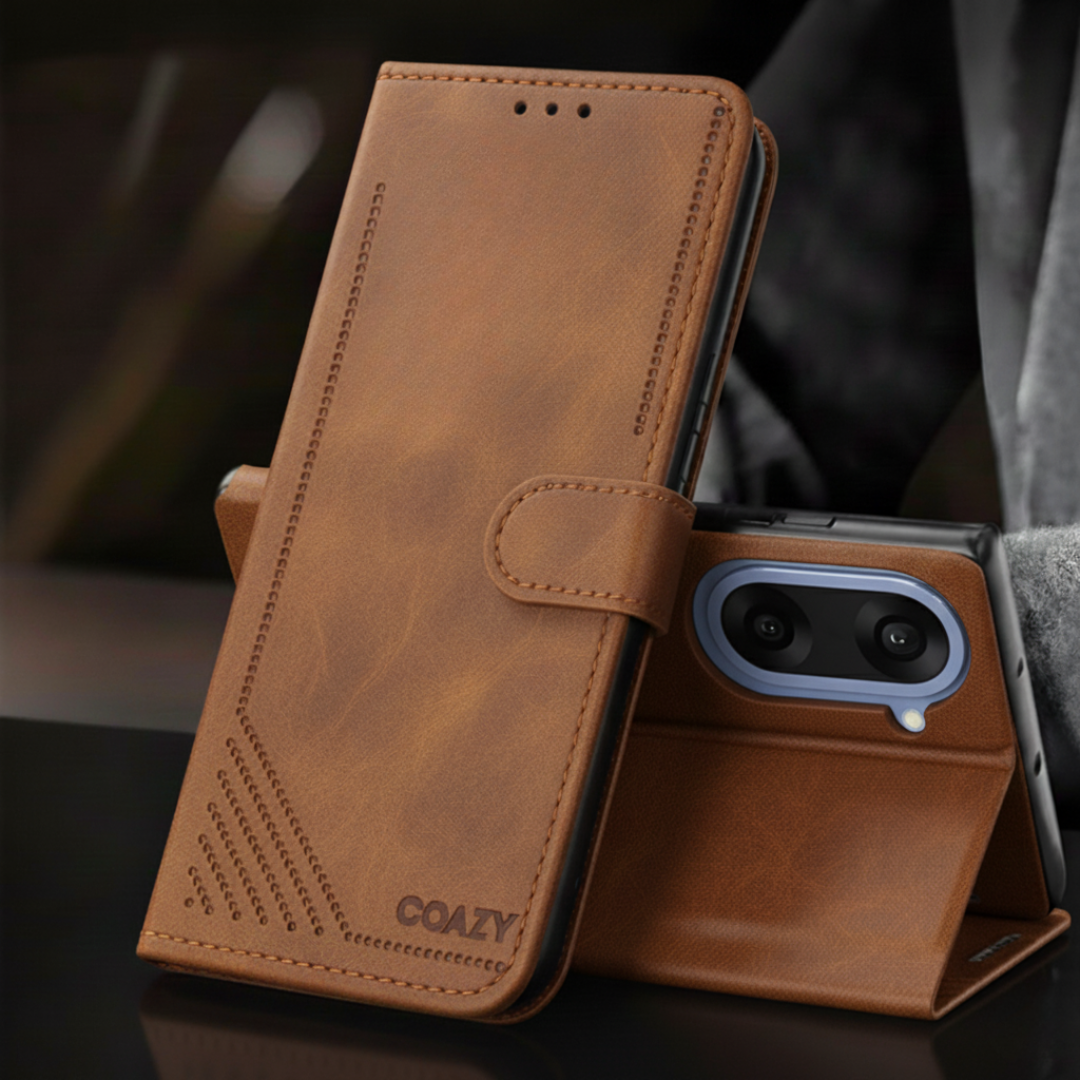 Velvet Brown Flip Leather Case for Oneplus Nord Ce 5