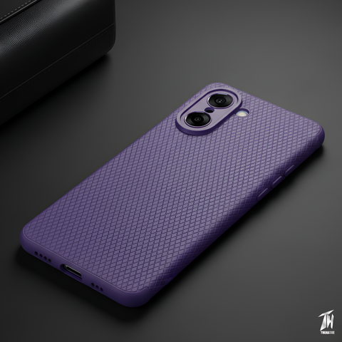 Deep Purple Line Wave Silicone Case for Oneplus Nord Ce 5