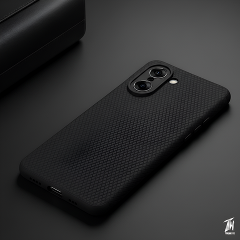 Black Line Wave Silicone Case for Oneplus Nord Ce 5