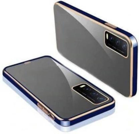 Blue Electroplated Transparent Case for Vivo Y20