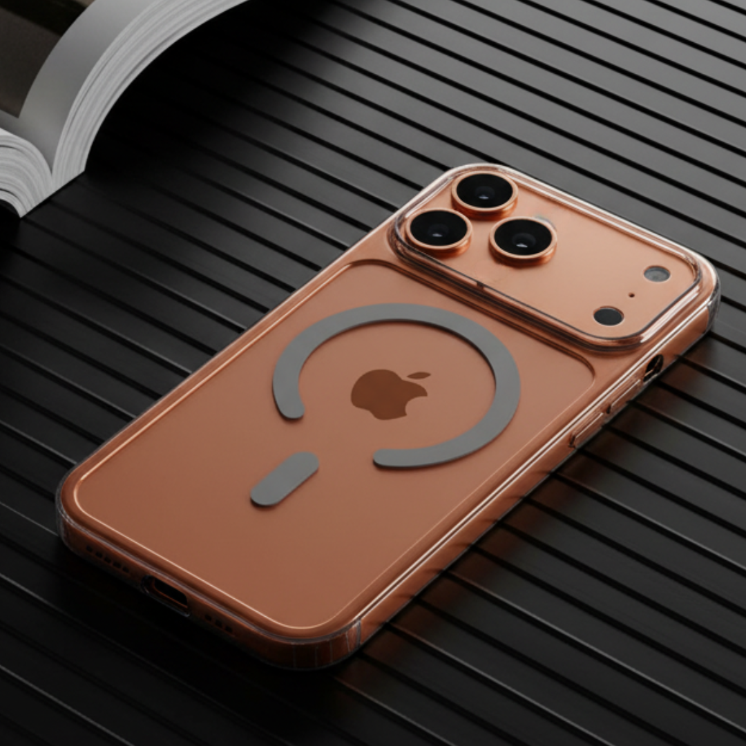 Clayish Shine Paper Magsafe Case for Apple Iphone 17 Pro