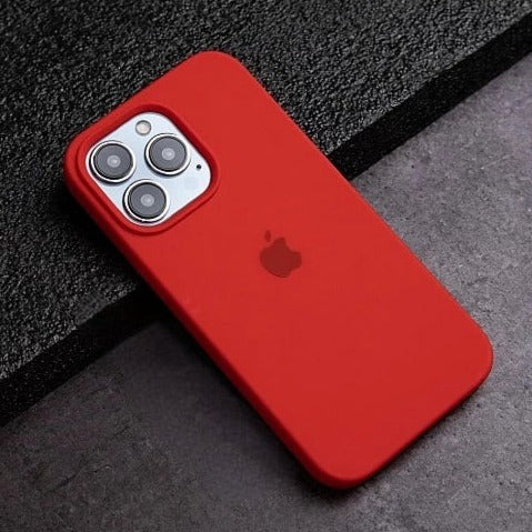 Red Original Silicone case for Apple iphone 15 Pro Max – The Hatke