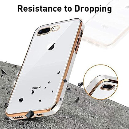 White Electroplated Transparent Case for Apple iphone 7 Plus