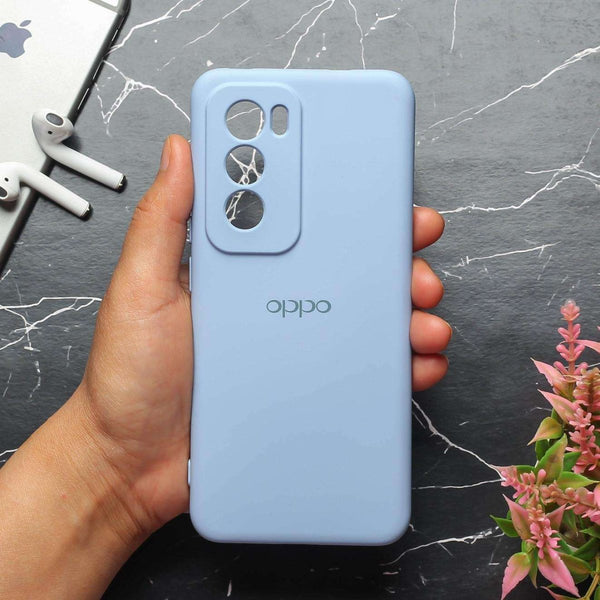 Cloud Blue Camera Original Silicone case for Oppo Reno 12 - The Hatke