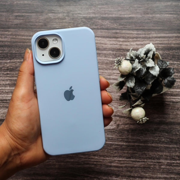 Cloud Blue Original Silicone Case for Apple iphone 15 - The Hatke