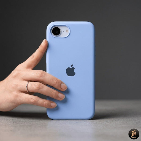 Cloud Blue Original Silicone case for Apple iphone 16e - The Hatke