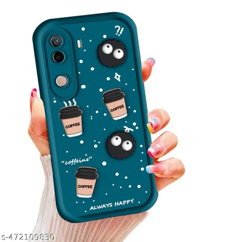Green COFFEE (ALWAYS HAPPY) Silicone case for Vivo V40E