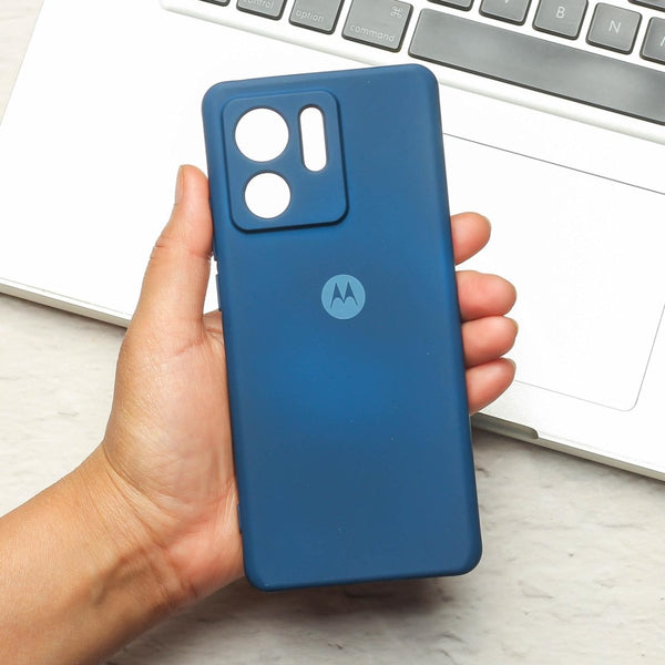 Cosmic Blue Camera Original Silicone case for Motorola Edge 40 - The Hatke