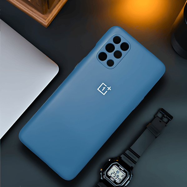 Cosmic Blue Camera Original Silicone case for Oneplus 9R - The Hatke
