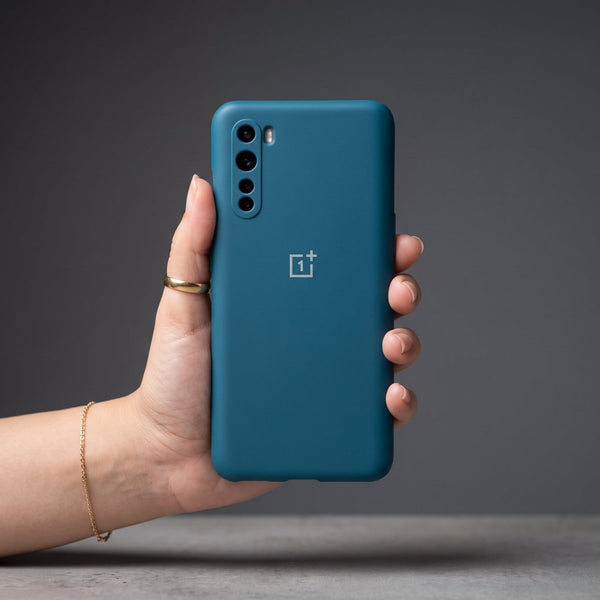 Cosmic Blue Camera Original Silicone case for Oneplus Nord - The Hatke