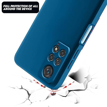 Cosmic Blue Camera Original Silicone Case for Redmi Note 11 - The Hatke