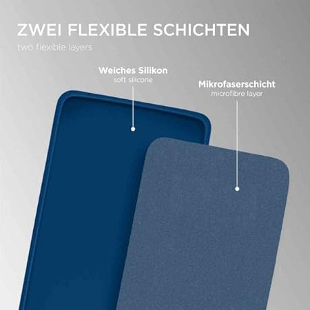 Cosmic Blue Camera Original Silicone Case for Redmi Note 9 Pro - The Hatke