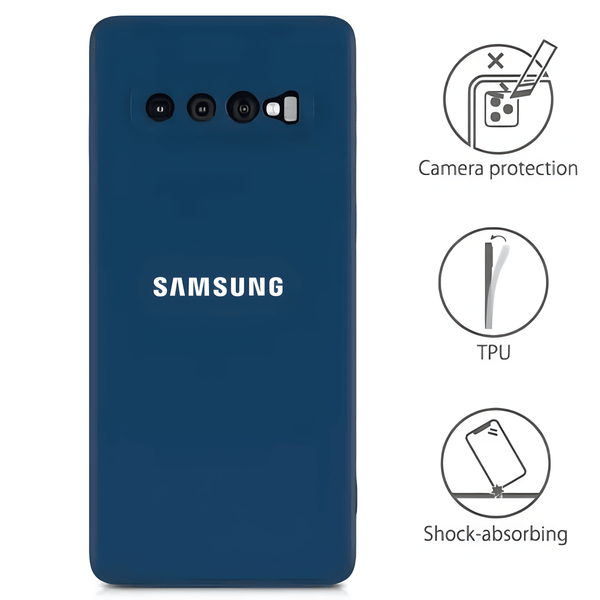 Cosmic Blue Camera Original Silicone case for Samsung S10 Plus - The Hatke