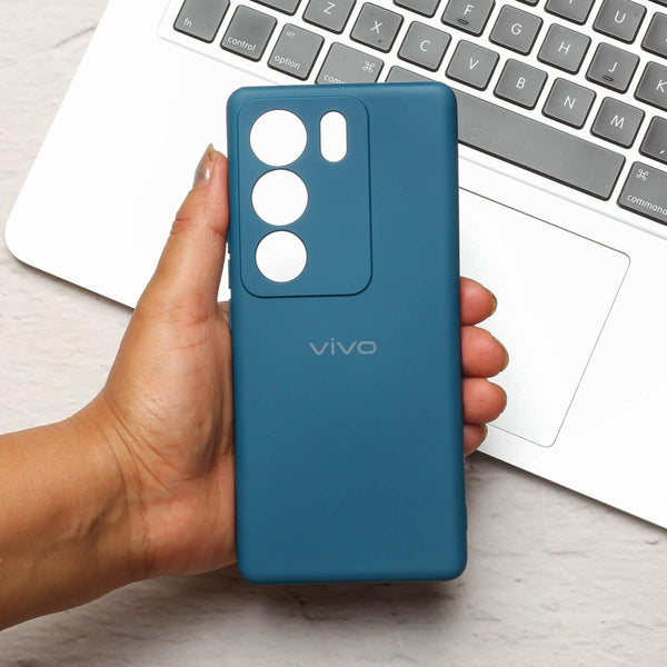 Cosmic Blue Camera Original Silicone case for Vivo V27 - The Hatke