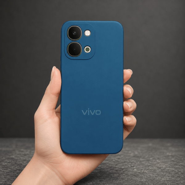 Cosmic Blue Candy Silicone Case for Vivo T5X - The Hatke